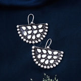 Premium Jaipuri Oxidized Set Of 9 Earrings in Elite Wooden Box