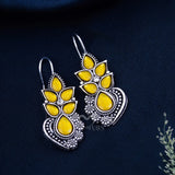 Premium Jaipuri Oxidized Set Of 9 Earrings in Elite Wooden Box